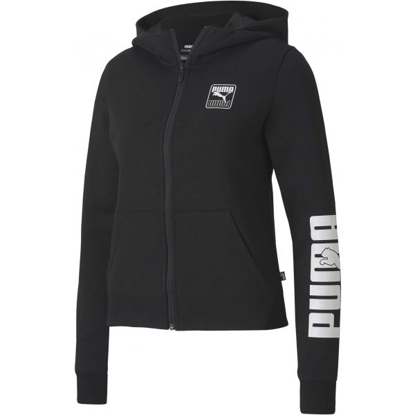 Puma REBEL FULL-ZIP HOODIE FL Dámská mikina