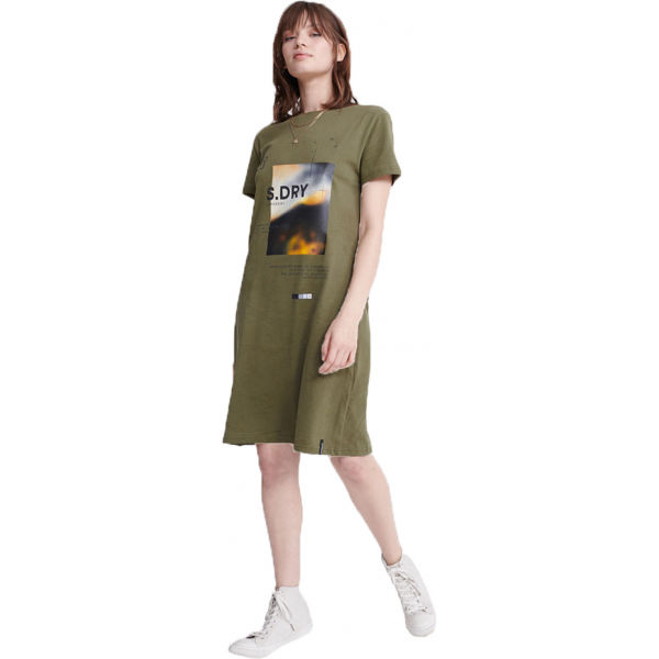 Superdry DESERT GRAPHIC T-SHIRT DRESS Dámské šaty