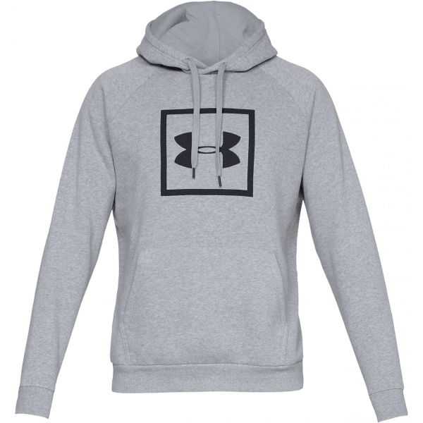 Under Armour RIVAL FLEECE BOX LOGO HOODIE Pánská mikina