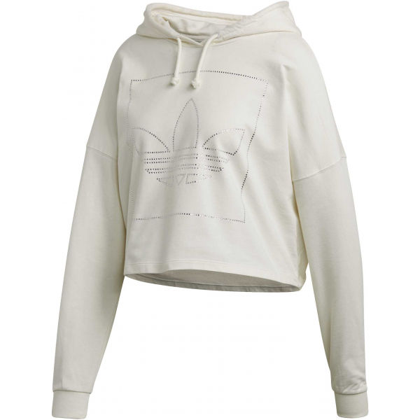 adidas CROP HOODIE Dámská mikina s kapucí